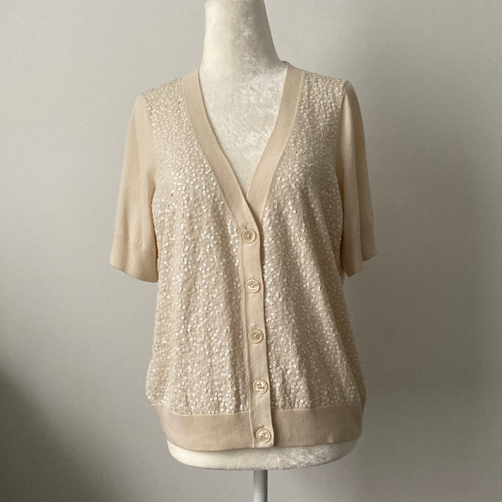 Talbots Short Sleeve Sequenced Sweater
